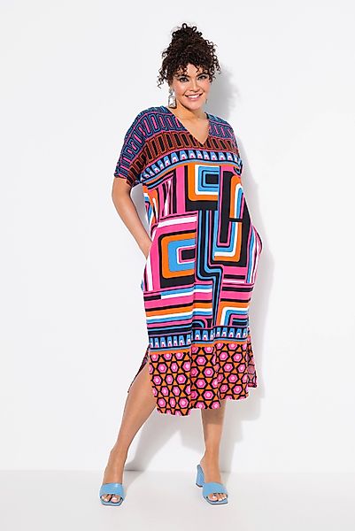 Ulla Popken Midikleid Jerseykleid grafischer Druck günstig online kaufen