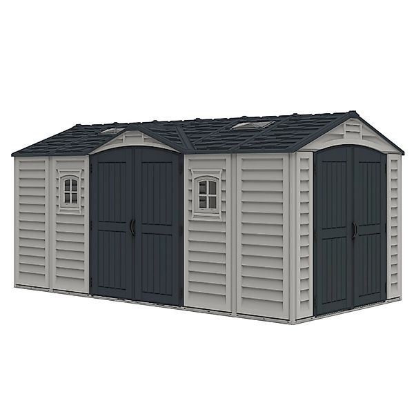 Duramax Kunststoff-Gerätehaus 4,8x 2,5m in Grau günstig online kaufen