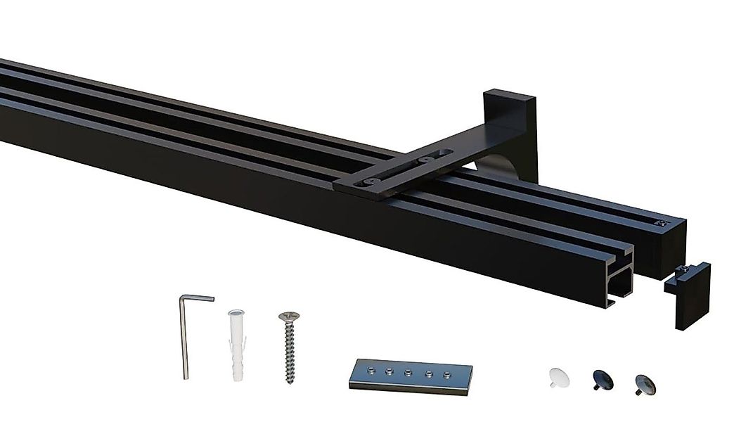 Gardineum Innenlaufschiene Eckige Innenlaufstange/ Gardinenstange 20x20mm günstig online kaufen