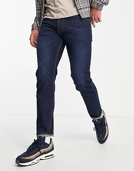 Lee – Rider – Schmal geschnittene Jeans-Blau günstig online kaufen
