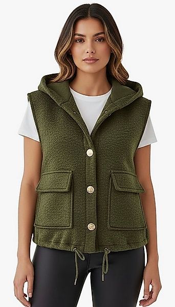 Worldclassca Fellimitatweste Worldclassca Teddy Weste Warm Kuschelig mit Ka günstig online kaufen