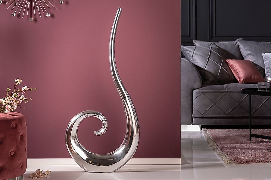 riess-ambiente Bodenvase WAVE XL 106cm silber, Vase · poliert · Dekovase · günstig online kaufen