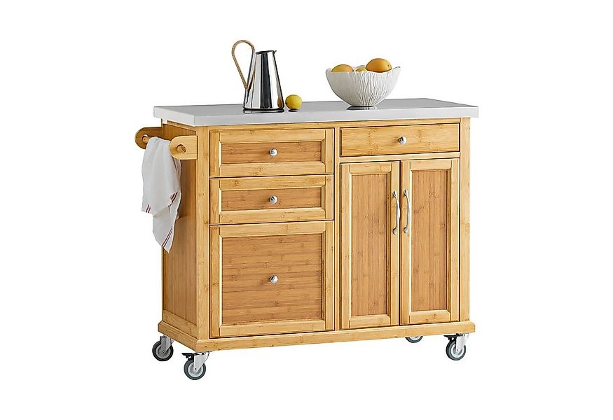 SoBuy Küchenwagen FKW69/FKW70, Küchenwagen auf Rollen, Servierwagen Rollwag günstig online kaufen