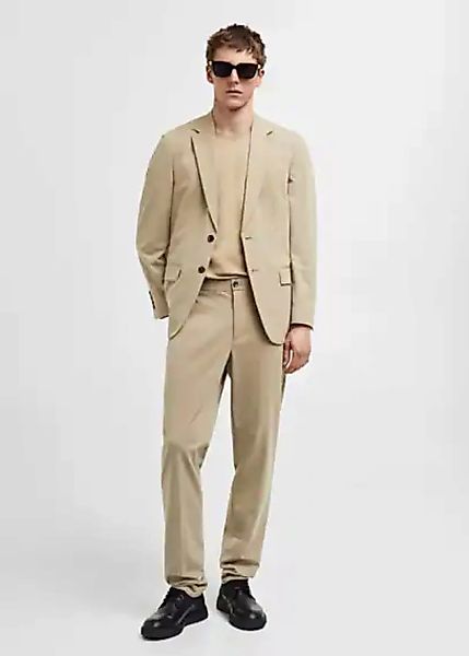 Slim Fit-Anzughose aus Baumwolle günstig online kaufen