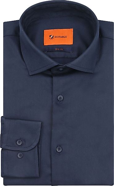 Suitable Satin Hemd Marine - Größe 40 günstig online kaufen