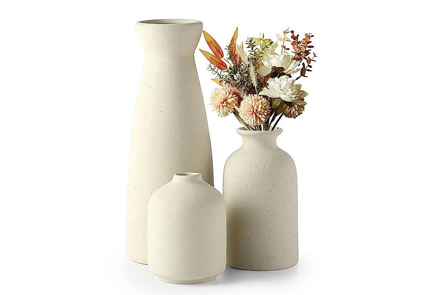 BlingBin Dekovase 3er-Set Keramik Vasen, Kleine Blumenvasen für Schnitt-/ T günstig online kaufen