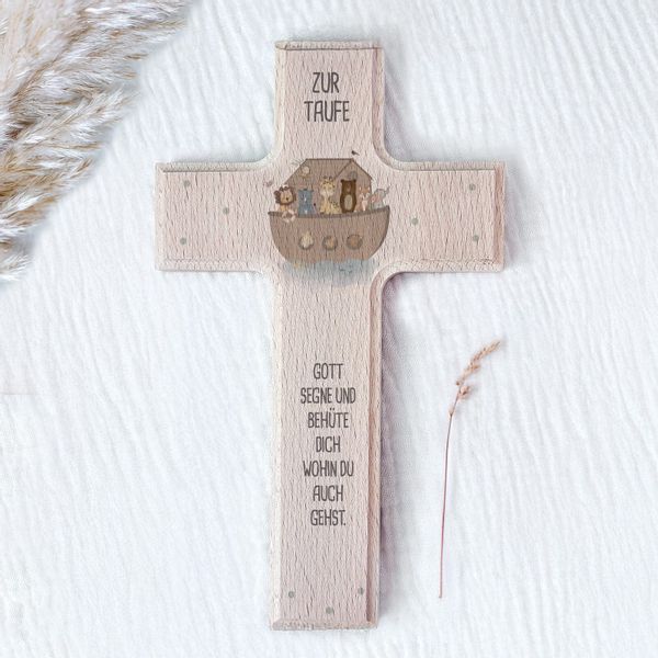 hellomini Wanddekoobjekt Taufkreuz Aquarell 15cm x günstig online kaufen