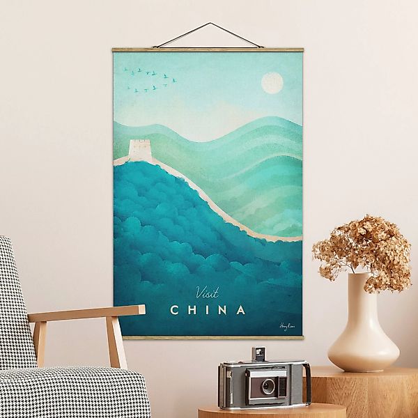 Stoffbild Architektur mit Posterleisten - Hochformat Reiseposter - China günstig online kaufen