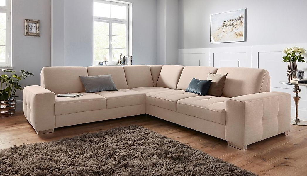 sit&more Ecksofa "Santorini L-Form", mit Federkern und Sitztiefenverstellun günstig online kaufen