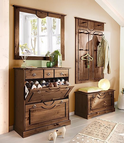 Home affaire Garderoben-Set "Klera" Set, 4 Stk. tlg. 4-teilig, aus massiver günstig online kaufen