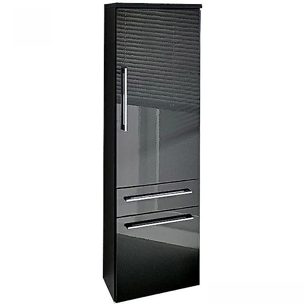 Lomadox Hochschrank HERONAS-02 Badschrank Hochglanz anthrazit günstig online kaufen