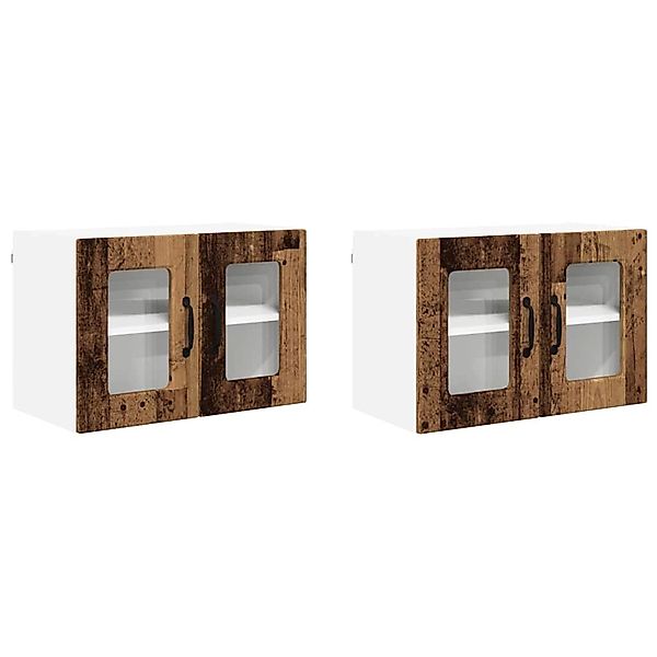 vidaXL Küchenwandschrank 2 Stk Altholz 60 x 31 x 40 cm Holzwerkstoff 885332 günstig online kaufen