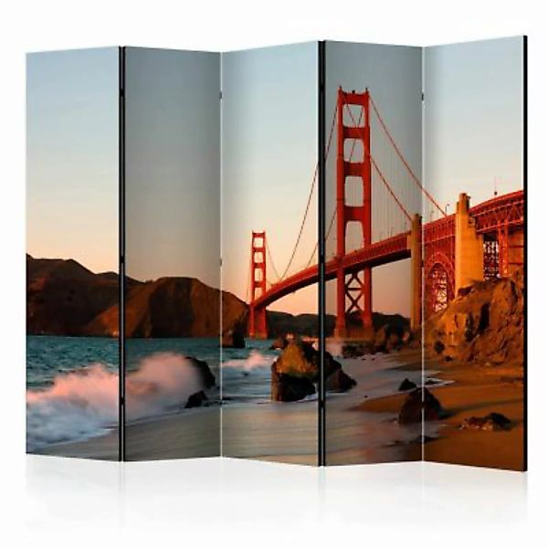 artgeist Paravent Golden Gate Bridge - sunset, San Francisco II [Room Divid günstig online kaufen
