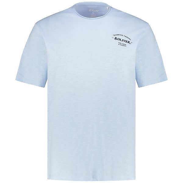 s.Oliver T-Shirt mit Label-Print Farbe hellblau Größe: 3XL günstig online kaufen
