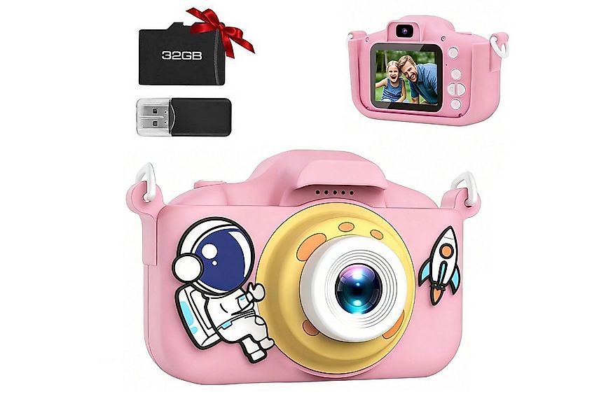 BlingBin 2.0” Display Digitalkamera, 1080P HD Fotoapparat mit 32GB SD Karte günstig online kaufen