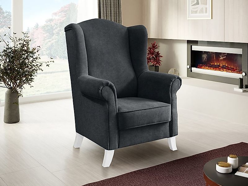 Beautysofa Ohrensessel LEONARDO Sessel Wohnzimmersessel, Fernsehsessel günstig online kaufen