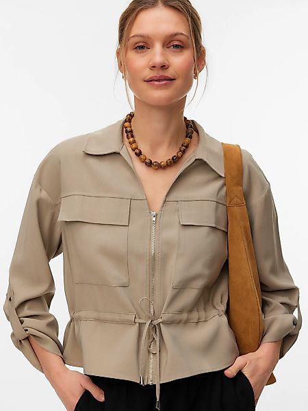 Vero Moda Langarmbluse "VMKATIE LS SHIRT WVN NOOS" Materialmix günstig online kaufen