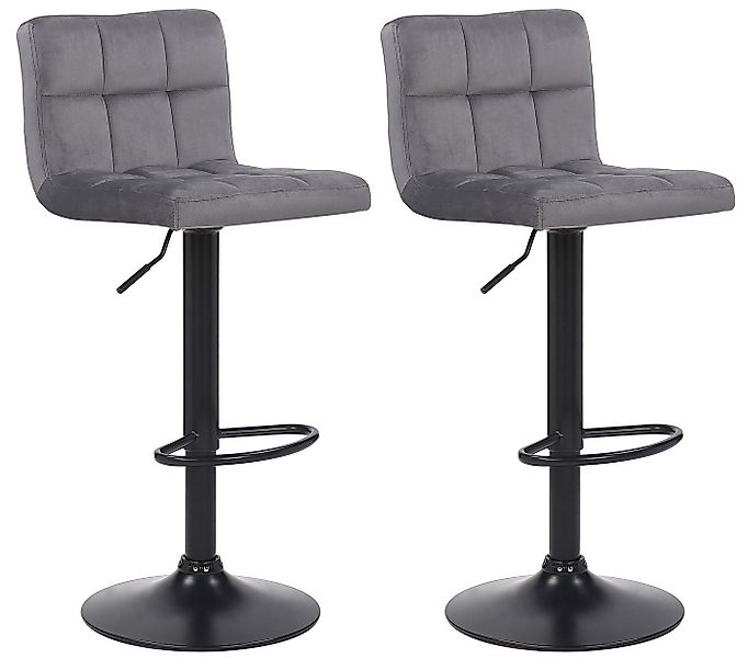 CLP Barhocker Feni Samt (2er Set, 2 St., 2er), gepolstert, höhenverstellbar günstig online kaufen