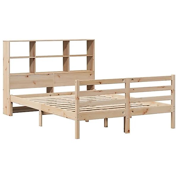vidaXL Massivholzbett mit Regal ohne Matratze 150x200 cm Kiefernholz 332190 günstig online kaufen