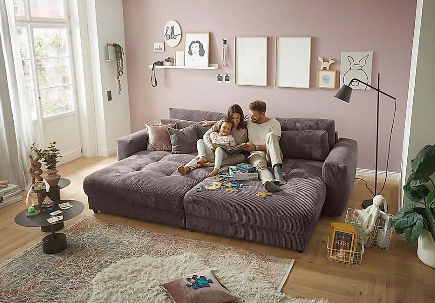 ED EXCITING DESIGN Big-Sofa Barura, mit Rückenkissen günstig online kaufen