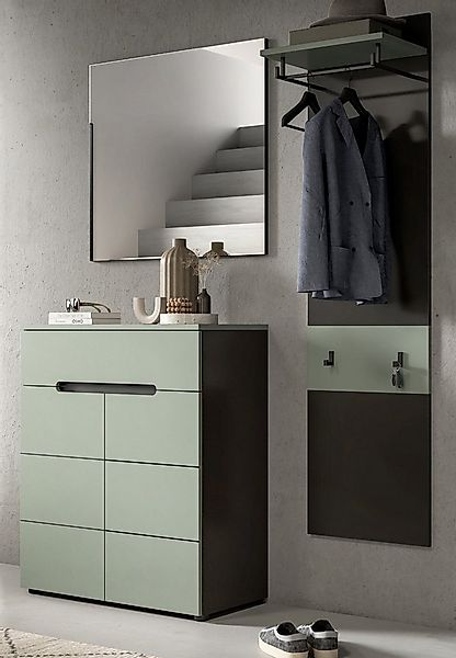 Inn.Furn Garderoben-Set Cooper, (Flurgarderobe in Salbei Grün und Basalt Gr günstig online kaufen