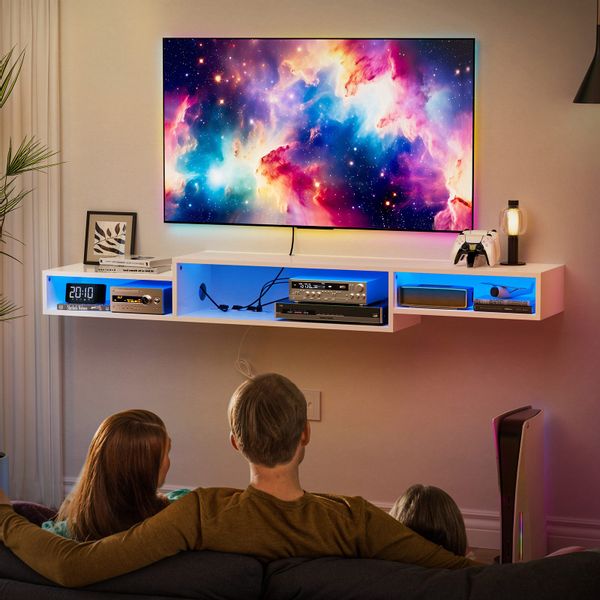 FABATO TV-Schrank schwebender und hängender Fernsehschrank, günstig online kaufen