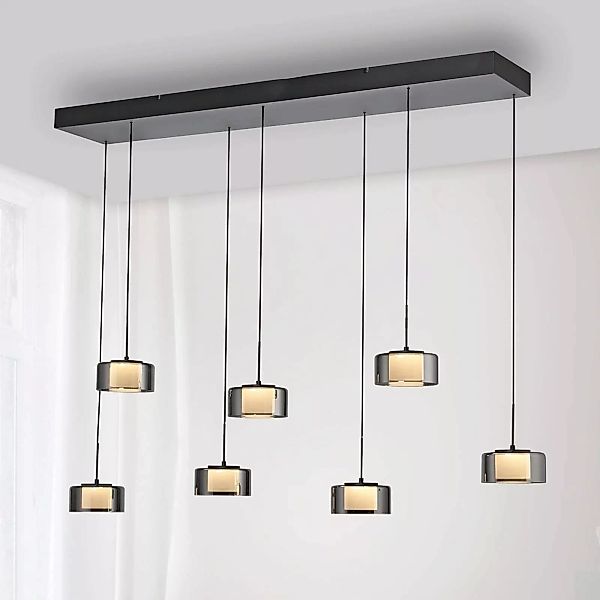 Paul Neuhaus LED-Hängelampe Rika, 135 cm, Glas, dimmbar günstig online kaufen