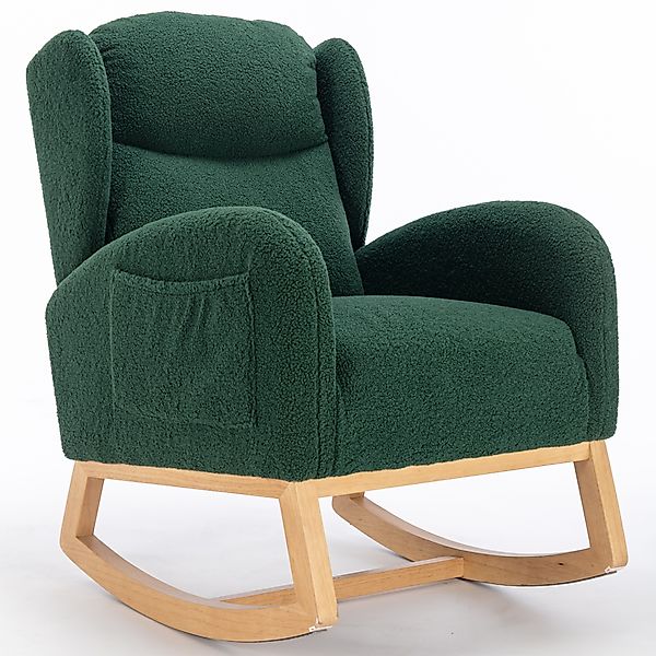 MODFU Stuhl Moderner Schaukelstuhl,mit Teddy-Stoffbezug (Modischer günstig online kaufen