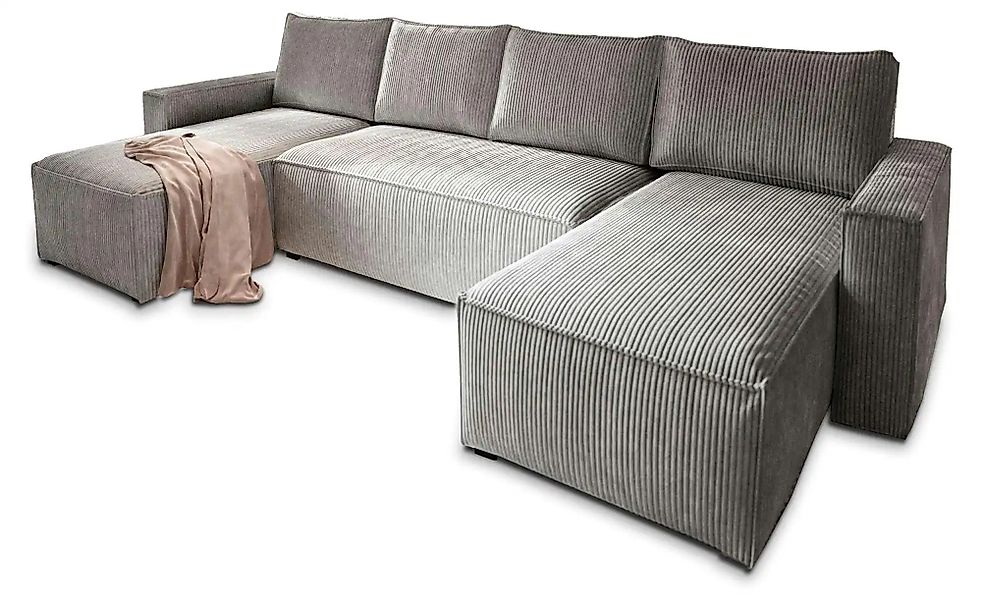 MASSENO Wohnlandschaft mit Schlaffunktion Aspra ¦ grau ¦ Maße (cm): B: 295 günstig online kaufen