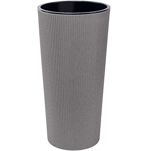 KONZEPT Blumentopf Hoch mit Einsatz, Rillenstruktur, günstig online kaufen