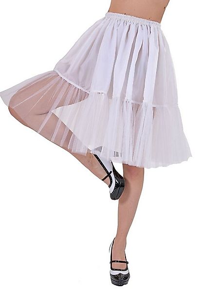 Das Kostümland Kostüm Petticoat Damen Tüllrock - Länge 60 cm, Weiß günstig online kaufen