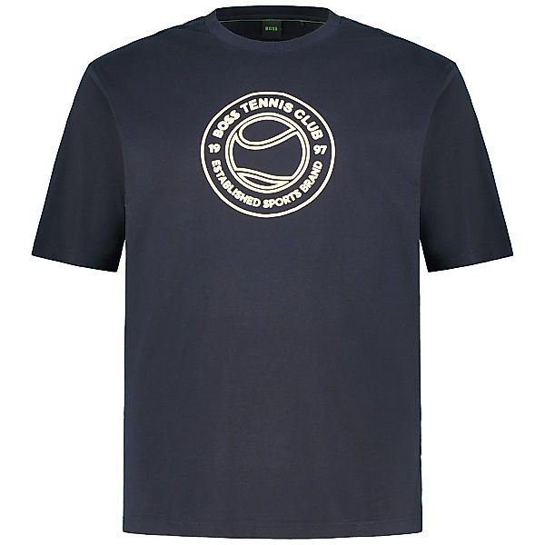 BOSS T-Shirt mit Label-Print Farbe dunkelblau Größe: 5XL günstig online kaufen
