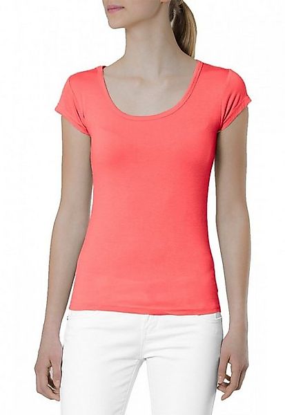 Caspar T-Shirt MUSE SRT005 klassisches Damen Basic kurzarm Shirt günstig online kaufen