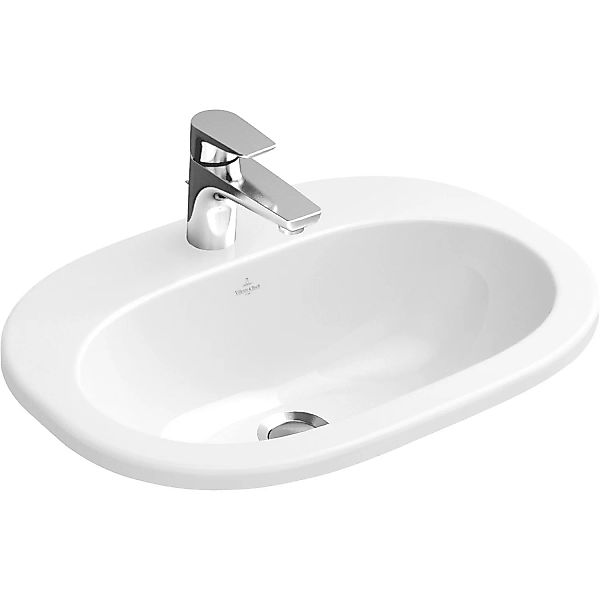 Villeroy & Boch Einbauwaschbecken O.Novo 56 cm Weiß mit Hahnloch mit ÜL CPl günstig online kaufen