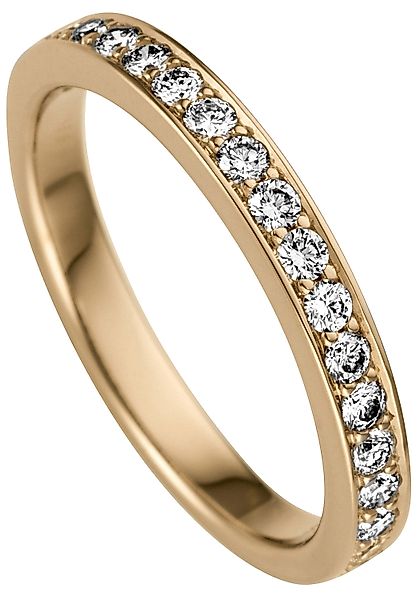JOBO Fingerring "Ring mit 17 Diamanten", 585 Gold günstig online kaufen