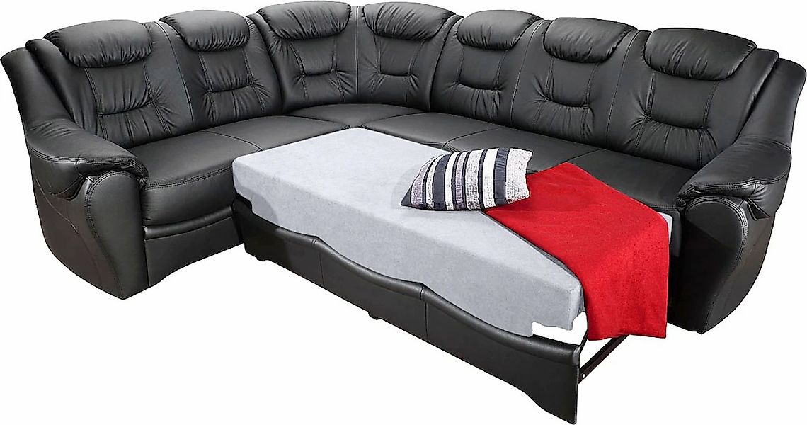 sit&more Ecksofa »Bellevue L-Form«, wahlweise mit Bettfunktion günstig online kaufen