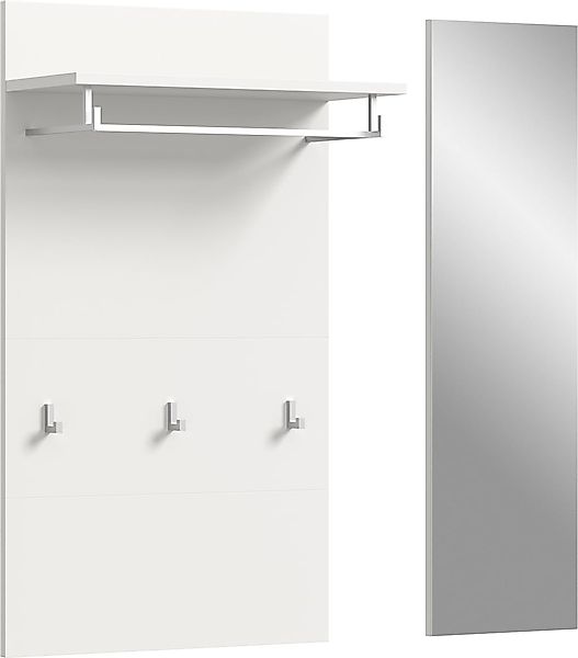 Home affaire Garderobenpaneel "AOSTA-PANEEL" 2 Stk. tlg. Paneel mit Spiegel günstig online kaufen