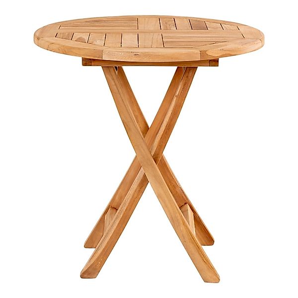 ebuy24 Oviedo Gartentisch Ø70 cm Teak günstig online kaufen