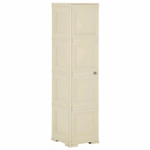 Kunststoffschrank 40x43x164 Cm Holzdesign Weiß günstig online kaufen