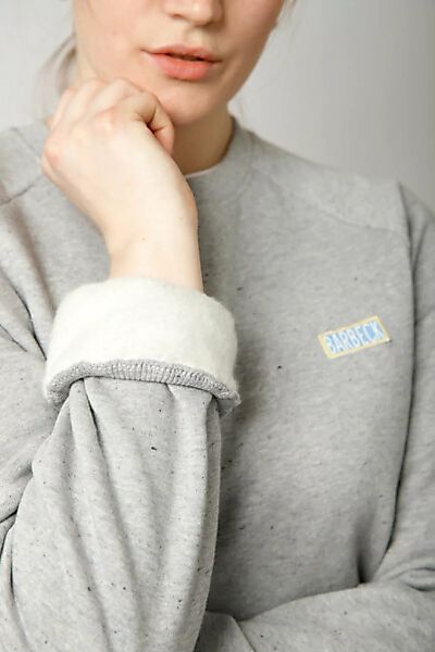 Damen Sweater Aus Bio -Baumwolle, Grau günstig online kaufen