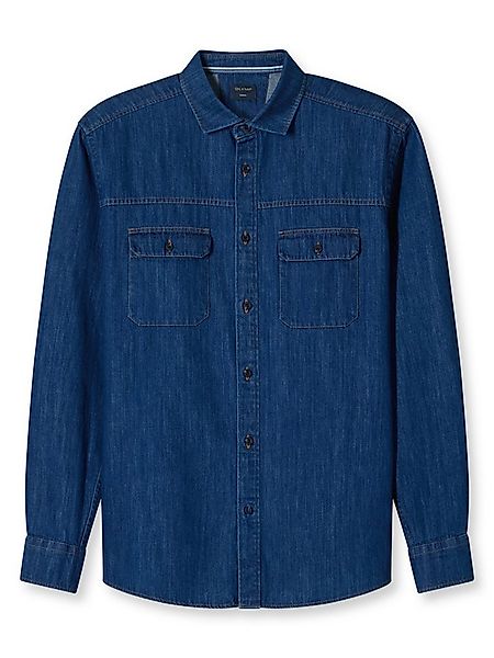 OLYMP Jeanshemd Langarmhemd, regular fit, Kentkragen günstig online kaufen