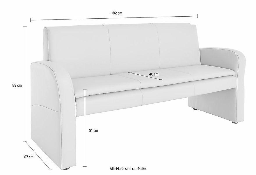 exxpo - sofa fashion Hockerbank "Cortado, 3-Sitzer Küchensofa mit hohem Sit günstig online kaufen