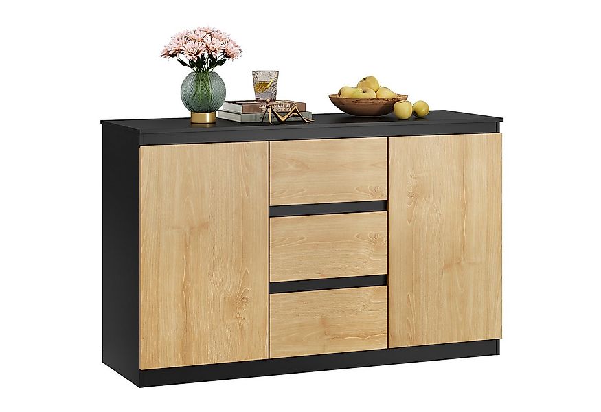 WLIVE Sideboard Kommode, Breite 80 cm, Sideboard mit 3 Schubladen & 1 Tür, günstig online kaufen
