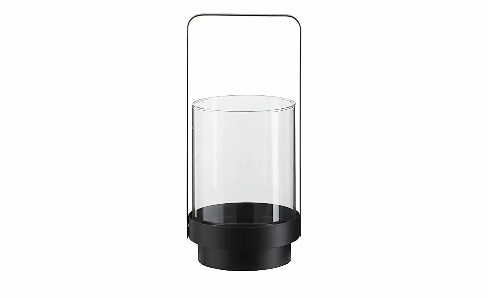 Windlicht ¦ schwarz ¦ Metall, Glas ¦ Maße (cm): H: 33  Ø: 15.4 Accessoires günstig online kaufen