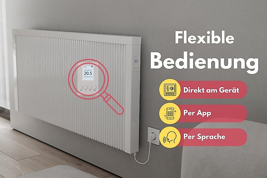 eVARMO Elektro-Heizkörper Paketset Flächenspeicherheizung areo smart 1300, günstig online kaufen