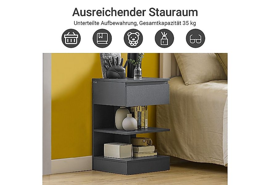 SoBuy Nachttisch FBT49, (1-St), Beistelltisch mit Schublade, Nachtschrank, günstig online kaufen
