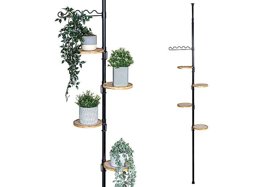 bremermann Blumenständer Teleskop-Blumenregal mit 4 Bambus-Ablagen günstig online kaufen