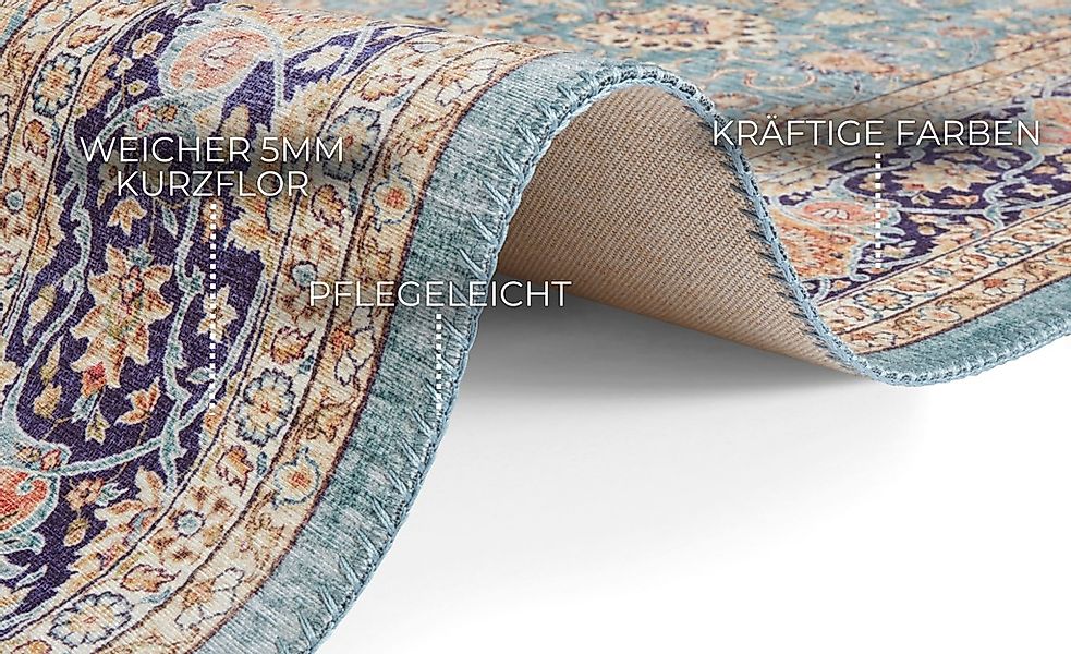 ELLE DECORATION Teppich »Keshan Maschad«, rechteckig, 5 mm Höhe, Orientalis günstig online kaufen