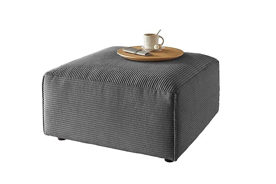 KAWOLA Hocker RANI, Polsterhocker Cord verschiedene günstig online kaufen