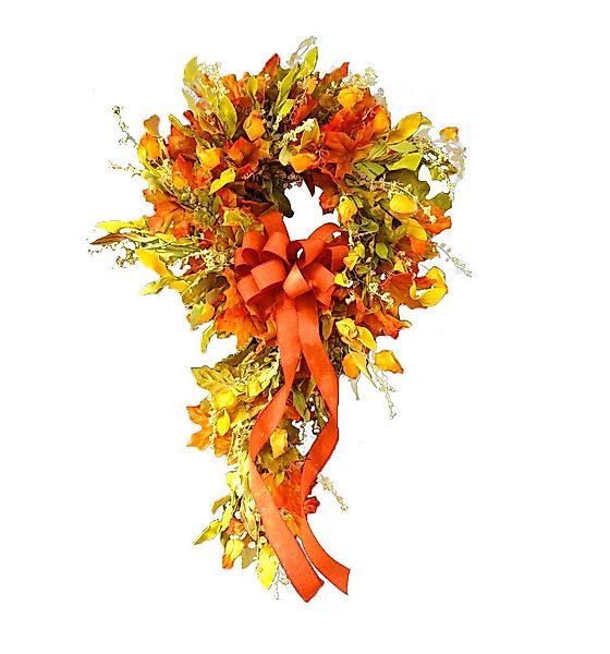 Kunstkranz 45/55 cm Herbstkranz, Herbstfarben Kürbis günstig online kaufen